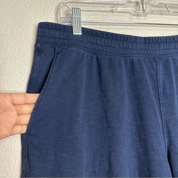 Uniqlo AlRism Navy Blue Cotton Easy Pull On Men’s Shorts - Picture 3 of 12
